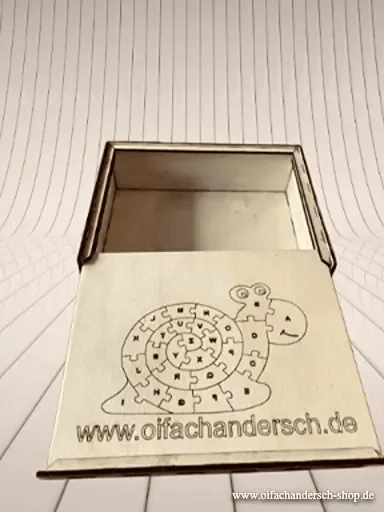 Aufbewahrungsbox_offen Holzpuzzle in Schneckenform – Bild 3