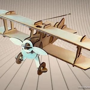 Der nostalgische 3D-Holzdoppeldecker