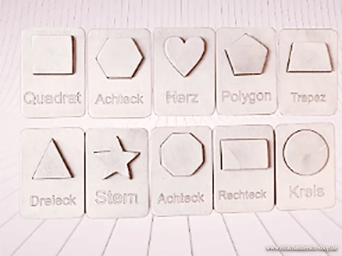 Kinderpuzzle_Stempel_Übersicht_zu Formen Lernkarten aus Holz – Bild 2